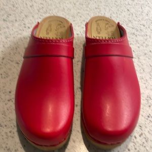 Wooden Leather Clogs Made in Sweden Euro Size 39